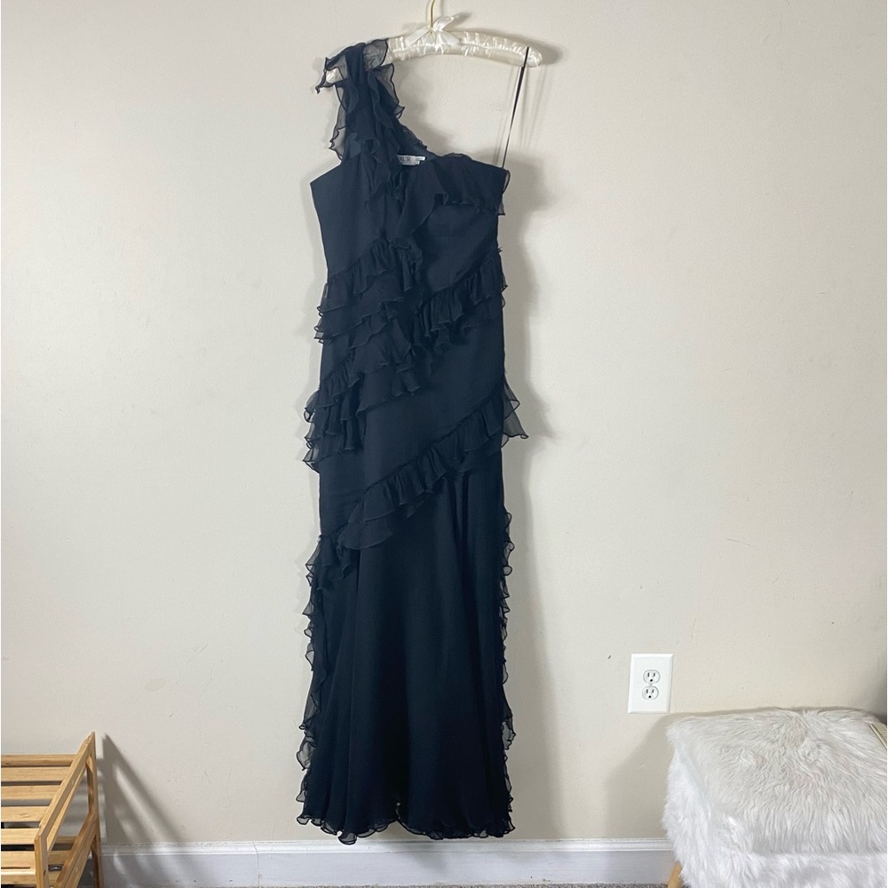 AMUR Harlow Black One-Shoulder Maxi Dress - Picture 9 of 16